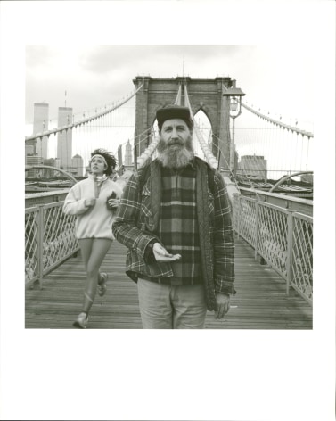 Antler, Poet, Brooklyn Bridge, April 7, 1990, Archival Pigment Print, Ed. of 25
