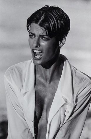 Peter Lindbergh Linda Evangelista, Vogue Italy, Bahamas, (PL12717/29), 1989