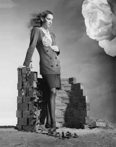 Fashion with Low Brick Wall, 1987, Archival Pigment Print