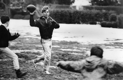 Robert Kennedy at Home, Hickory Hill (throwing football), 1967, Silver Gelatin Photograph