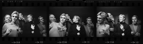 Andy Warhol, Edie Sedgwick and Entourage, New York (Triptych),&nbsp;1965, Silver Gelatin Photograph