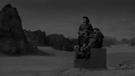 Ahmed Family by Moonlight, Jordan, 2024, Archival Pigment Print