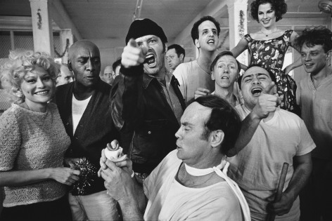 The Cast of One Flew Over the Cuckoo&#039;s Nest posing for their photograph on location at the Oregon State Hospital, Salem, Oregon,&nbsp;1975, Silver Gelatin Photograph