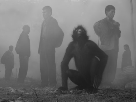 Hisca and People in Fog, Bolivia, 2022, Archival Pigment Print
