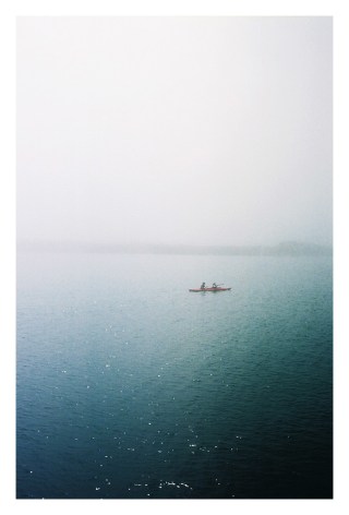 Two Kayakers in the Fog, 2013, Archival Pigment Print