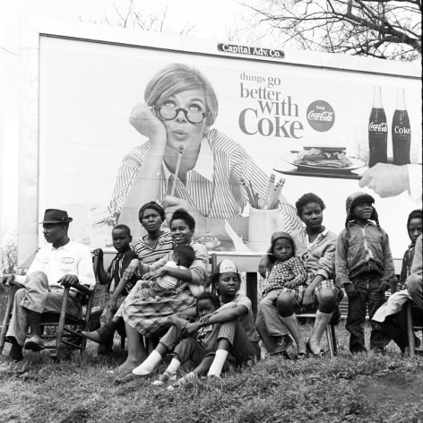 Better with Coke, Watching Selma March, 1965, Silver Gelatin Photograph
