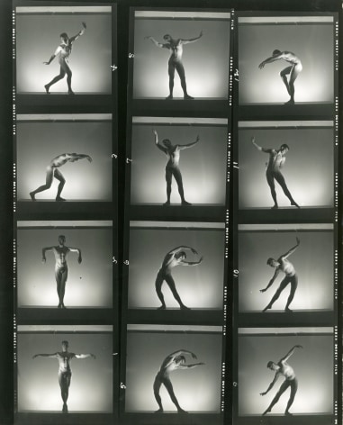 (Contact Sheet, Male Nude, Dancer), n.d.