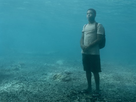 Petero in Coral Field, Fiji, 2023, Archival Pigment Print