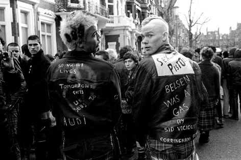 Punks at Sid Vicious Memorial March, London, 1979, Archival Pigment Print