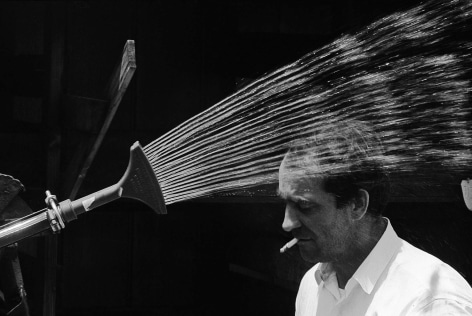 Jean Tinguely with Sprinkler, 1963&nbsp;&nbsp;&nbsp;