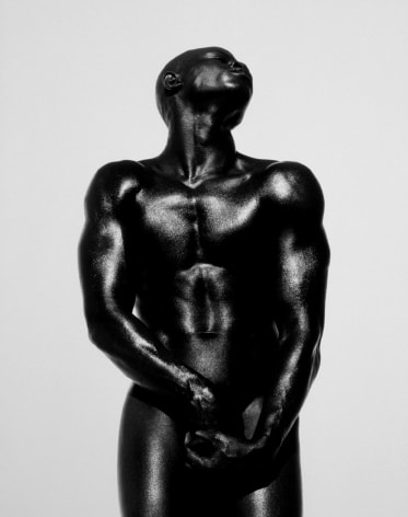 Djimon Three Quarter Nude, Hollywood, 1989, 24 x 20 Inches, Platinum Photograph, Edition of 25