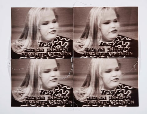 Talk Show Tracey, 1995, Silver Gelatin Photograph Collage with fiber strand