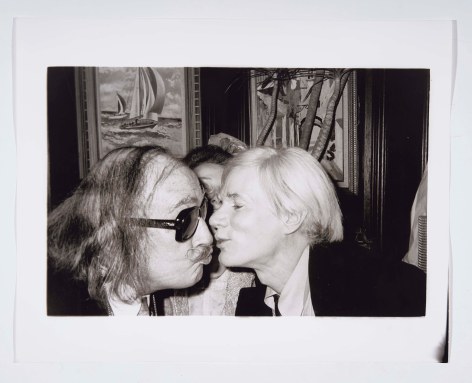 Andy Kissing Dali, 1978, Silver Gelatin Photograph