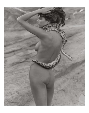 Herb Ritts, Frankie Rayder with Snake 1, Vasquez Rocks, (T 341-2), 2000