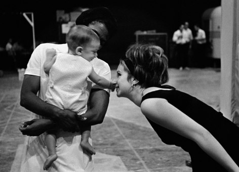 Barbra Streisand and son, Jason on Set of Funny Girl, 1967, Silver Gelatin Photograph