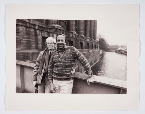 Andy with Raschenburg, Berlin, 1982, Silver Gelatin Photograph