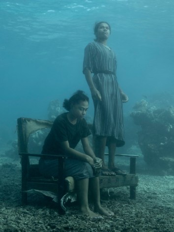 Akessa and Maria on Sofa, Fiji, 2023, Archival Pigment Print