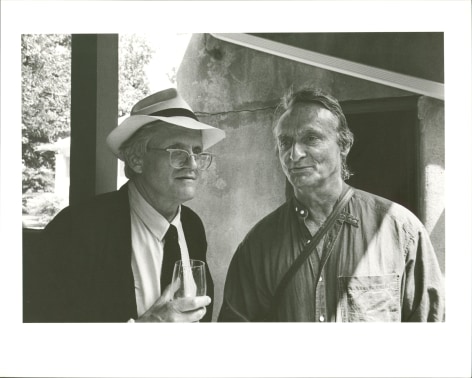 David Hockney &amp;amp; Larry Rivers, Henry Geldzahler&rsquo;s funeral, Long Island, August 18, 1994, Archival Pigment Print, Ed. of 25