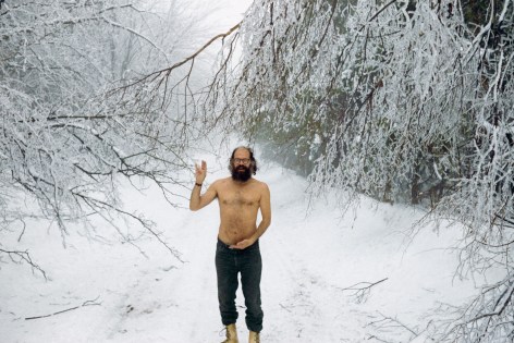 Allen Ginsberg Ice Storm, Cherry Valley New York, Snapped by Peter Orlovsky, 1973, Archival Pigment Print, Ed. of 25