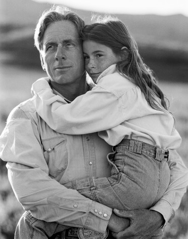 Tom McGuane and daughter Annie, McLeod, Montana, 1989, Silver Gelatin Photograph, Ed. of 10