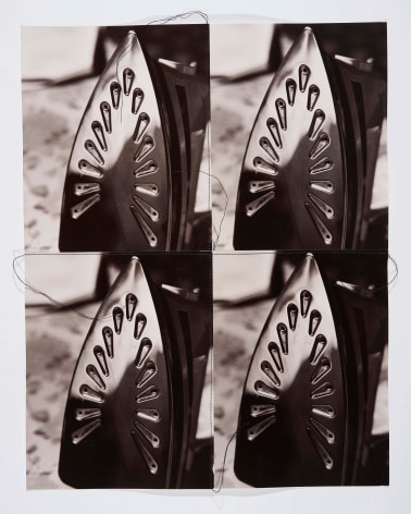 Iron, 1995, Silver Gelatin Photograph Collage with fiber strand