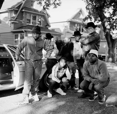 Janette Beckman, Run DMC and posse, Hollis, Queens, 1984