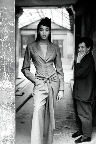 Naomi Campbell and Azzedine Alaia, Paris, 1988, Silver Gelatin Photograph, Ed. of 30