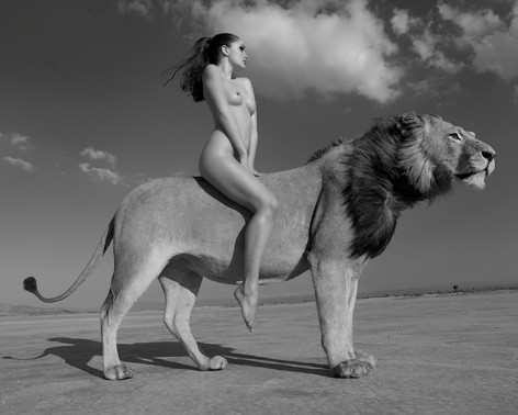 Angela Rides the Lion, 2008, Archival Pigment Print