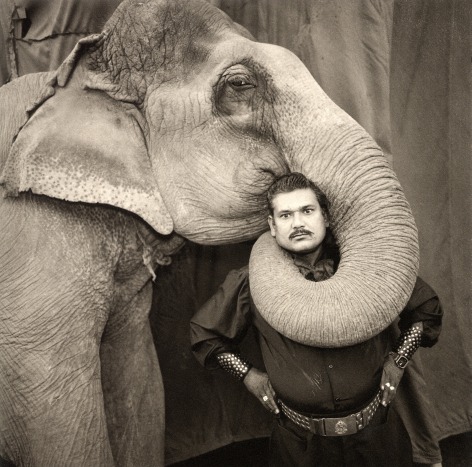 Mary Ellen Mark - Ran Prakash Singh With His Elephant, India, 1990