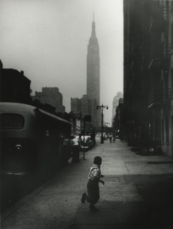 Boy and Empire State Building, New York City, 1951, Silver Gelatin Photograph