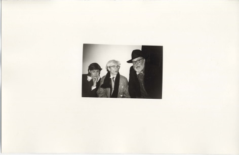 Andy with Henry Geldhazer and Maura Moynihan, 1983, Silver Gelatin Photograph