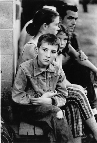 Migrant Boy on bench, Arkansas, 1961, Silver Gelatin Photograph