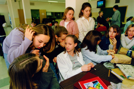 The Popular clique in the seventh grade, Southview Middle School cafeteria, Edina, Minnesota, Archival Pigment Print