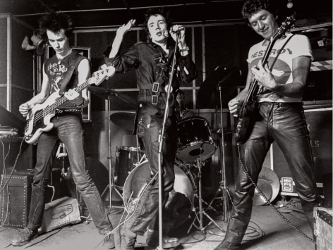The Sex Pistols rehearsing, &#039;Tin Pan Alley&#039;, London, 1977, Archival Pigment Print
