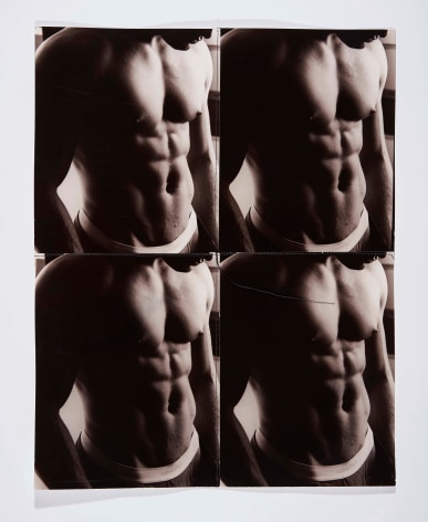 UPS Delivery Guy, 1995, Silver Gelatin Photograph Collage with fiber strand