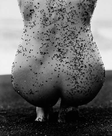 Female Nude with Black Sand, Hawaii, 1989, 20 x 16 Inches, Silver Gelatin Photograph, Edition of 25