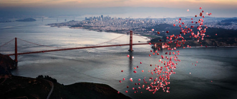 BALLOONS OVER SAN FRANCISCO, Archival Pigment Print