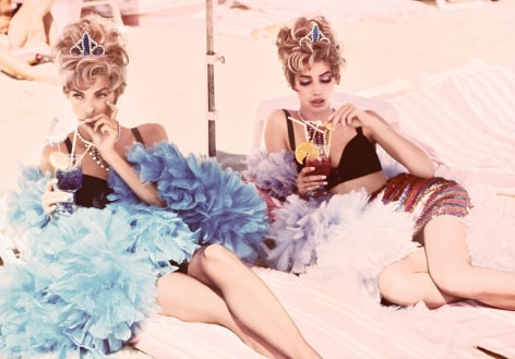 Intermission, Linda Evangelista and Christy Turlington, Cannes,1990, C-Print&nbsp;