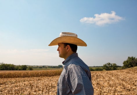 Dru, rodeo cowboy on his farm, Omaha, Nebraska, 2014, Archival Pigment Print
