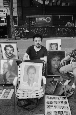 Ai Weiwei, 6th Ave at West 4th, Sketching Portraits, June 3, 1989, Archival Pigment Print, Ed. of 25