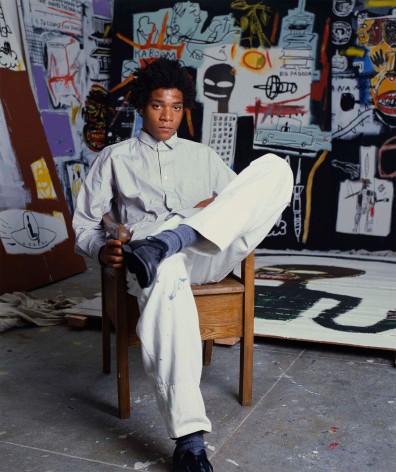 Brad Branson Jean Michel Basquiat (Sitting Leg Crossed), Venice Beach Studio, 1984