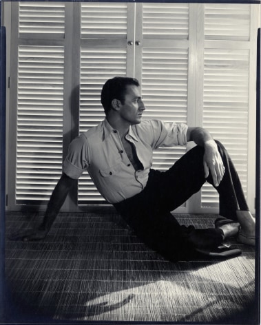 George Platt Lynes, (Seated man with shirt unbuttoned), n.d.