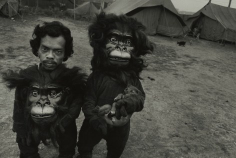 Twin&nbsp;Brothers Tulsi and Basant, Great Famous Circus, Calcutta, India,&nbsp;1989, Silver Gelatin Photograph