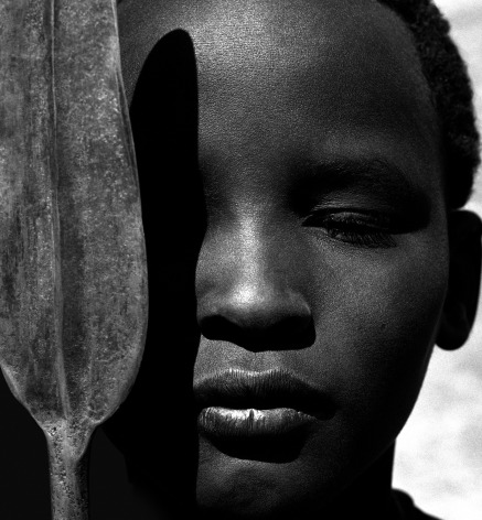 Loriki with Spear, Africa, 1993, 20 x 16 Inches, Silver Gelatin Photograph, Edition of 25