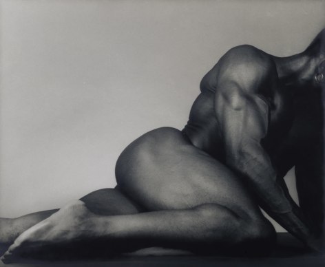 Maennerakt (Male Nude), 1992, Vintage Blue Toned Silver Gelatin Photograph, Ed. of 30