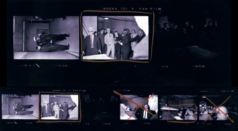 Robert Jackson The Murder of Lee Harvey Oswald (Contact Sheet), 3 Frames, 1963&nbsp;&nbsp;&nbsp;&nbsp;