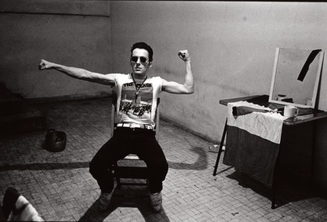 Joe Strummer backstage, The Clash, Milan, 1981, Archival Pigment Print