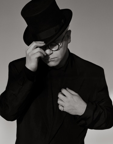 Elton John with Top Hat, Los Angeles, 1989
