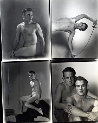 George Platt Lynes, (Contact Sheet of Male Nudes), ca. 1940s