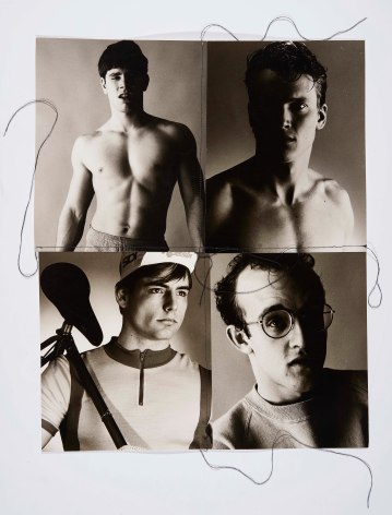 Keith Haring, 1996, Silver Gelatin Photograph Collage with fiber strand